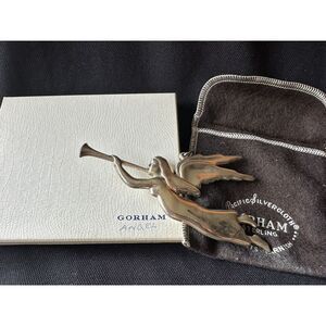 Gorham Sterling Silver 1974 Christmas Angel American Heritage Christmas Ornament